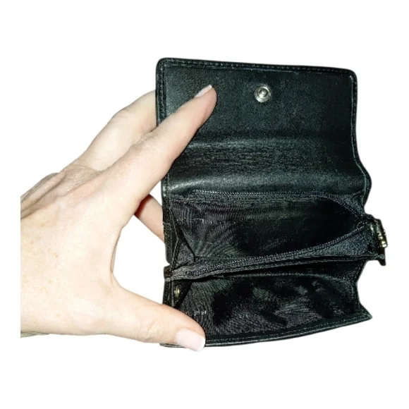 Ralph Lauren Black Leather Wallet with Silver Accent - Picture 3 of 7